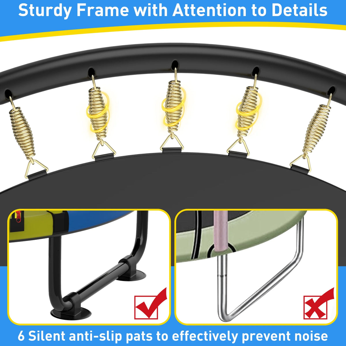 CITYLE Trampoline for Kids 600LBS 60'' 5FT Toddler Trampoline Indoor Outdoor with Basketball Hoop, Swing, Adjustable Bar, Mini Small Trampoline with Enclosure, Gifts for Toddlers, Boys & Girls