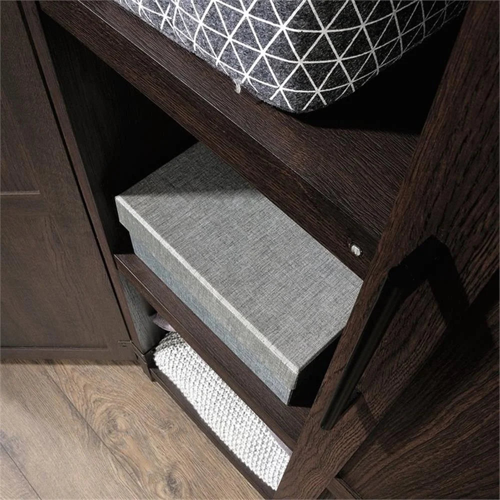Pemberly Row Contemporary Engineered Wood Pantry in White Finish