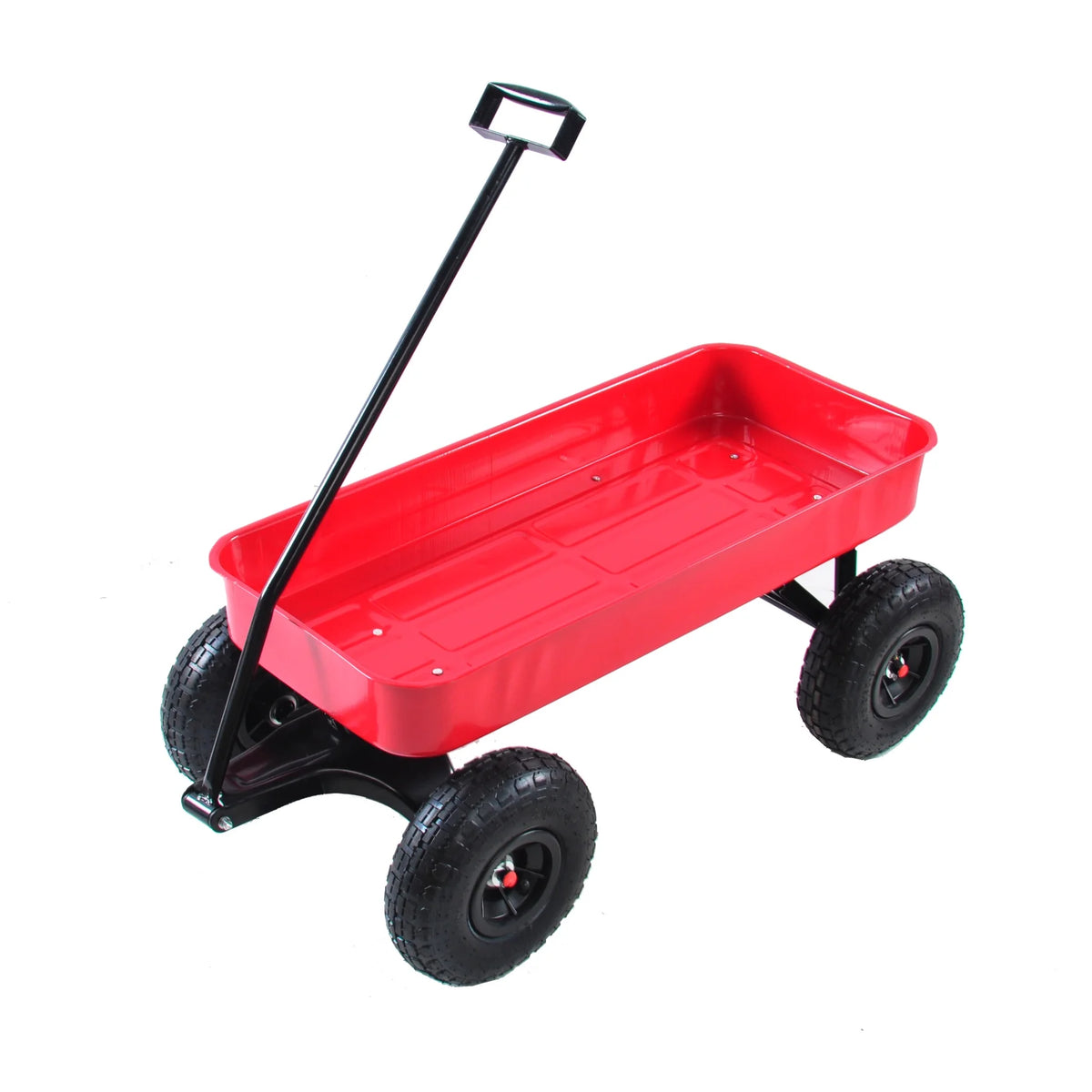 Collapsible Folding Wagon, Push Pull Foldable Beach Wagon Cart with All-Terrain Wheels, Heavy Duty Utility Grocery Wagon for Outdoor Camping Garden Sport Shopping,Pink
