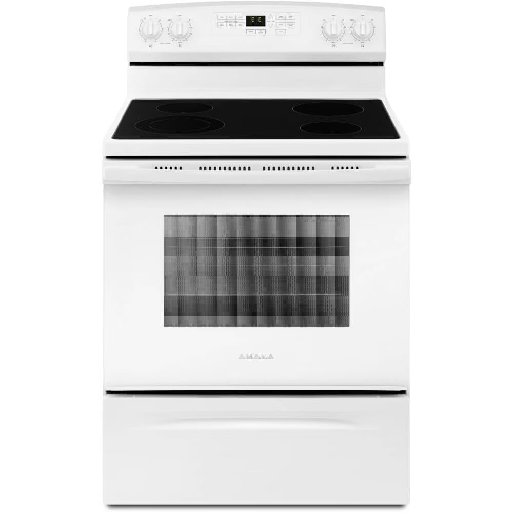 Amana AER6603SFW 4.8 Cu. Ft. White Freestanding Electric Range