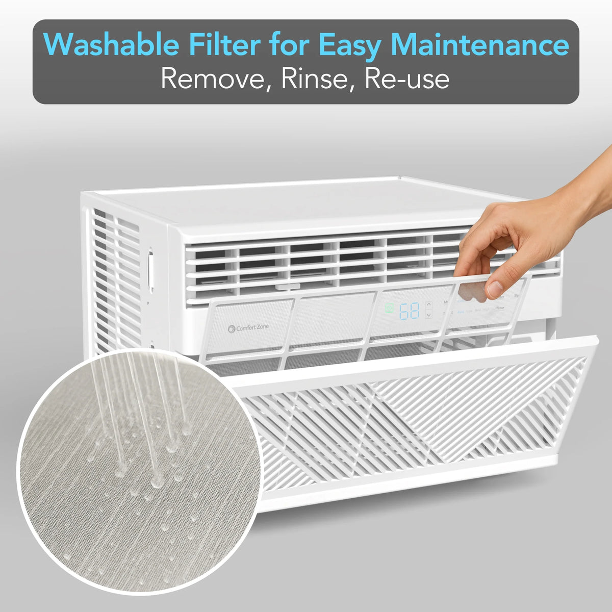 Comfort Zone 5,000 BTU Window Mounted Room Air Conditioner