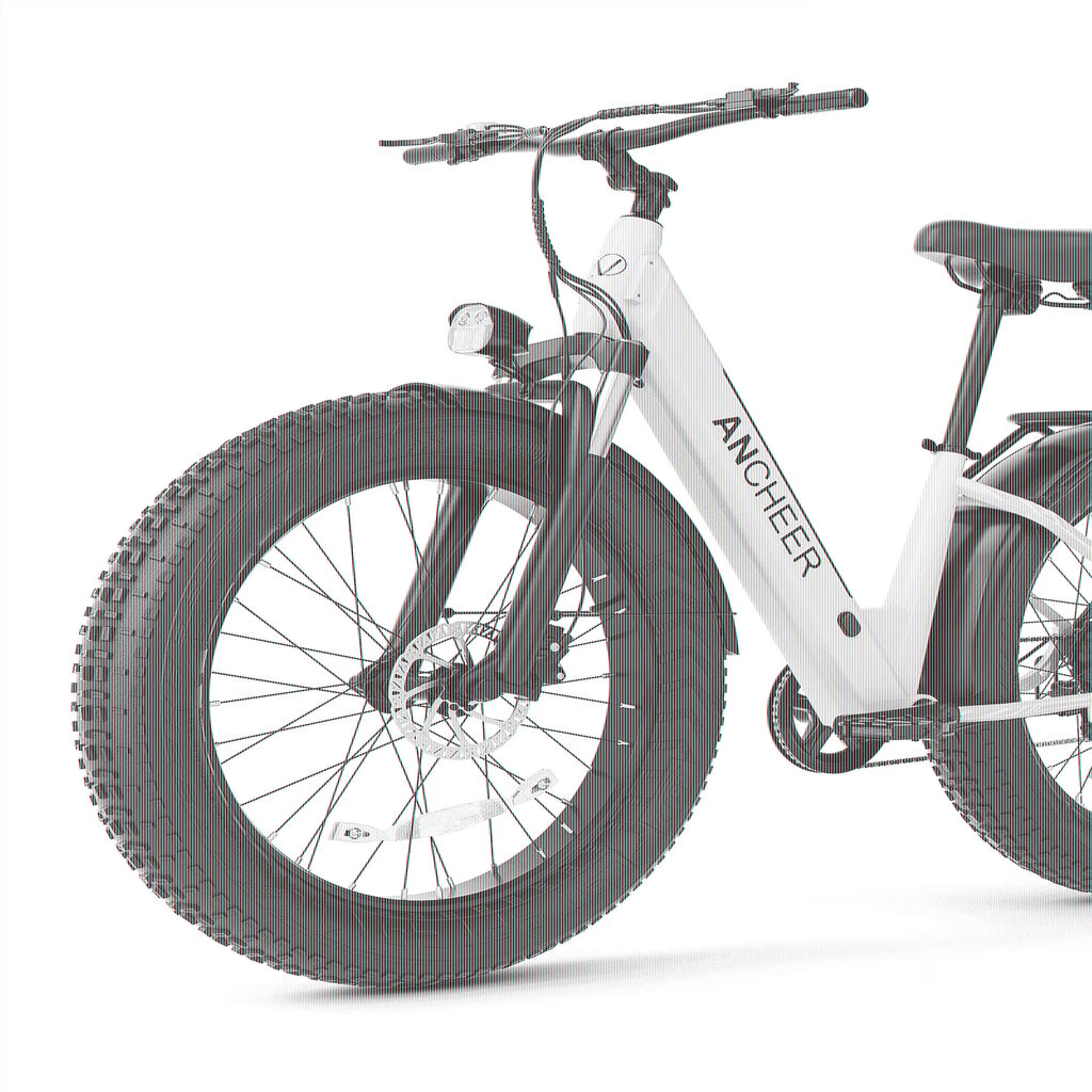 ANCHEER Electric Bike for Adults, 750W Ebike, 28MPH 60Miles Electric Mountain Bike, 26" Fat Tire Electric Bicycle with 48V 15AH Battery, Rear Rack, Lockable Suspension Fork,7 Speed, UL2849