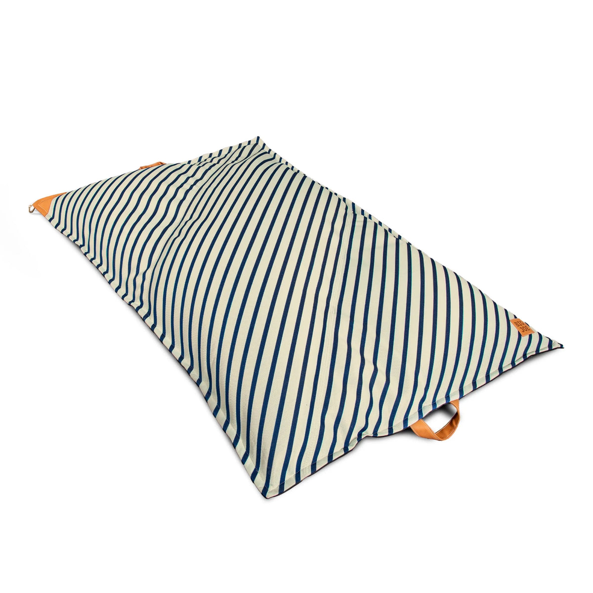 Big Joe Lagoon Lounger No Inflation Needed Pool Float, Americana Nautical Stripe Double Sided Mesh, Quick Draining Fabric, 5 feet Giant
