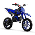 Gpower Gasoline 49cc Dirt Bike for Kids 6-15,2-Stroke Gas Power Mini Dirt Bike,1-Seater,Blue