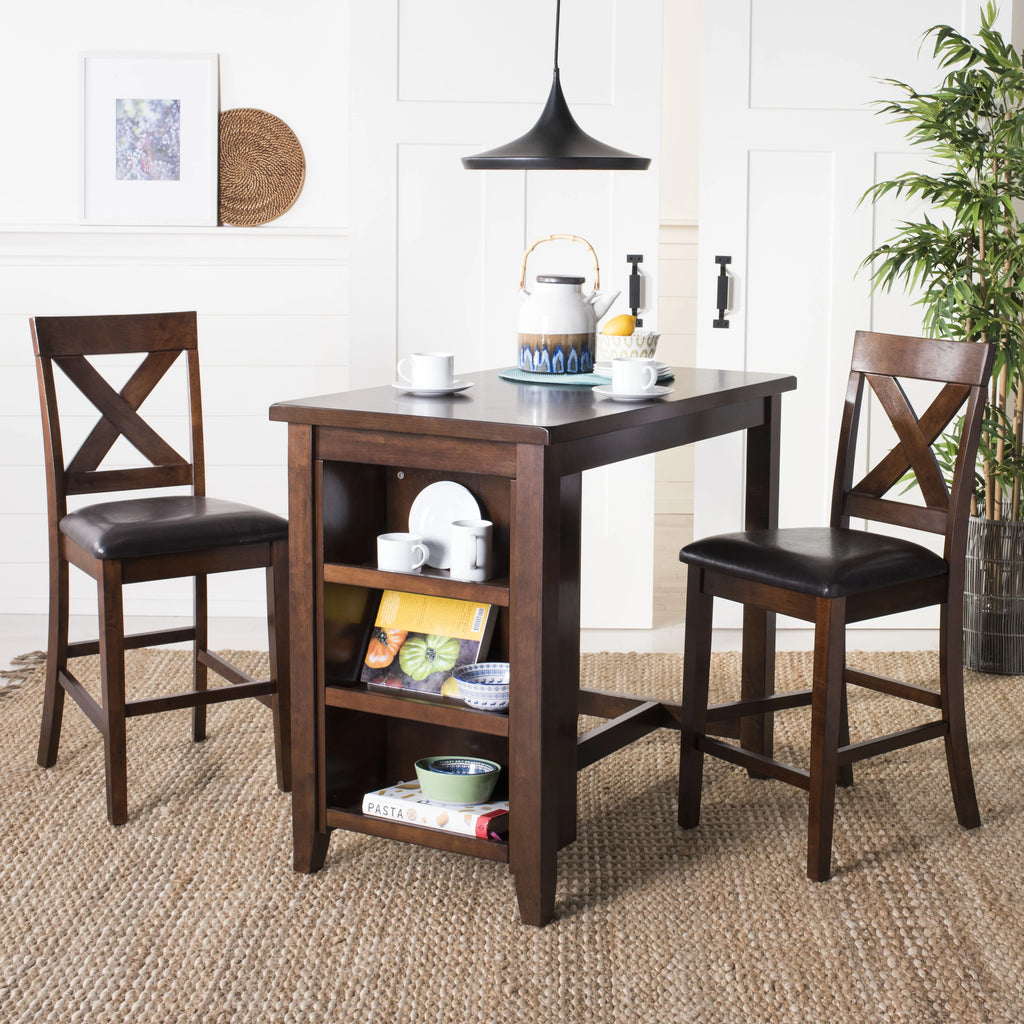Safavieh Everest Solid Contemporary Glam 3 Piece Pub Set