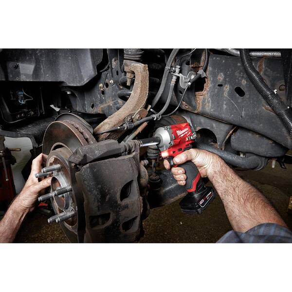 M12 FUEL 12V Lithium-Ion Brushless Cordless Stubby 3/8 in. Impact Wrench Kit with M12 3/8 in. Ratchet