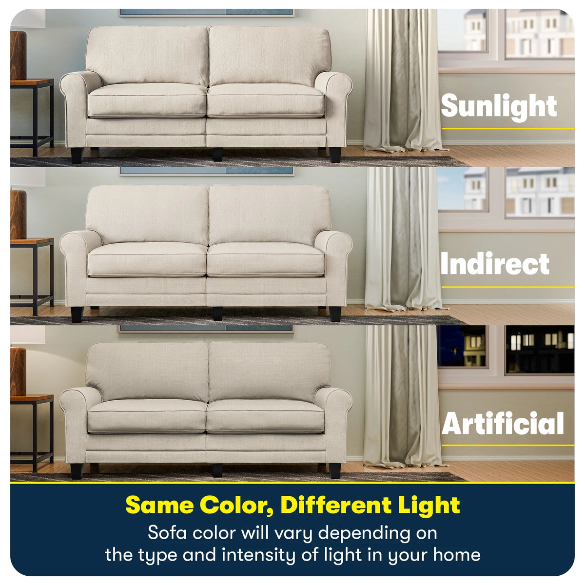 Serta Copenhagen 78" Rolled Arm Sofa with Removable Covers Dark Brown
