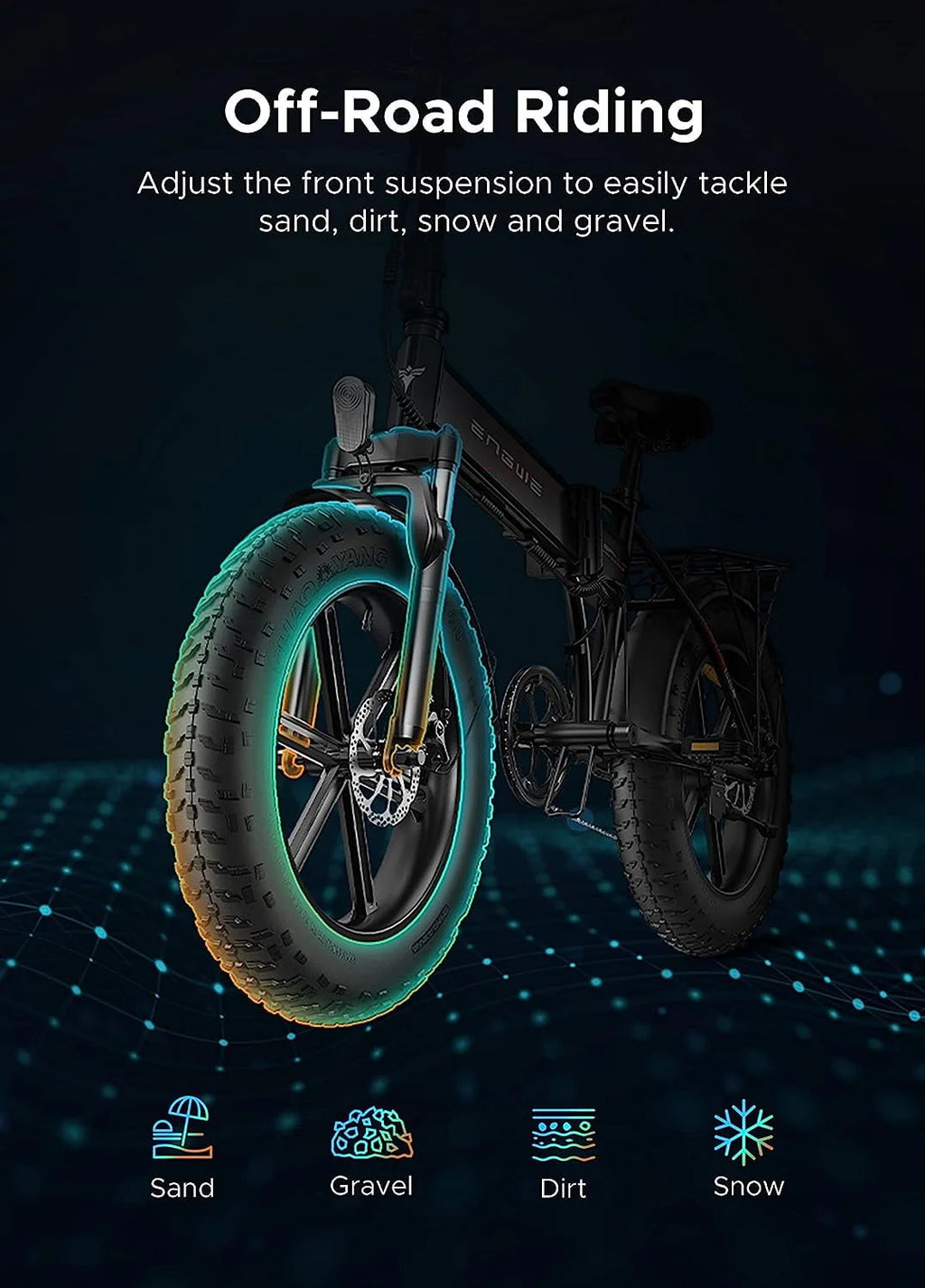 Engwe EP-2 Pro 750W Motor Folding Electric Bike for Adults,48V 13A Removable Battery,Black