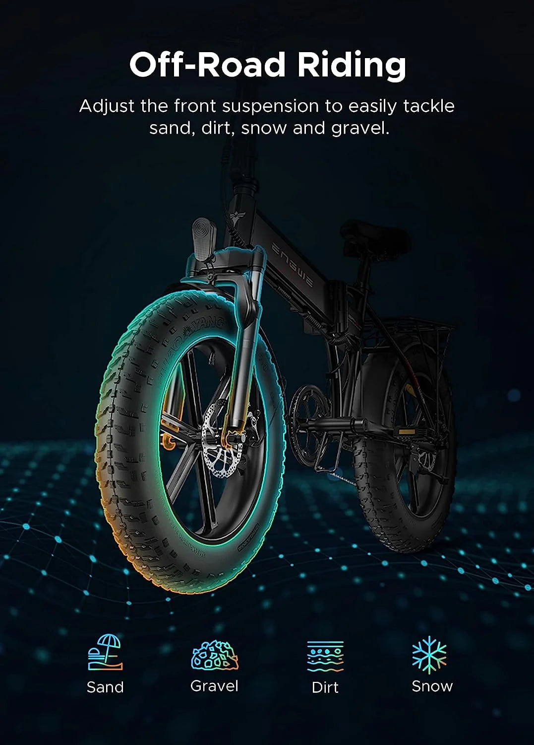 Engwe EP-2 Pro 750W Motor Folding Electric Bike for Adults,48V 13A Removable Battery,Black