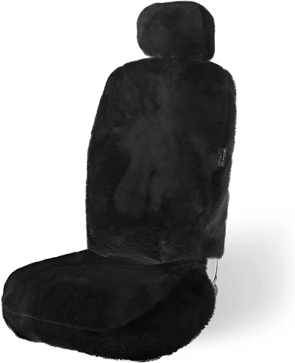 Zone Tech Genuine Sheepskin Ivory Car Seat Cover, Fluffy Luxury Wool Front Seat Covers, Universal Fits Car, Truck, SUV, & Van