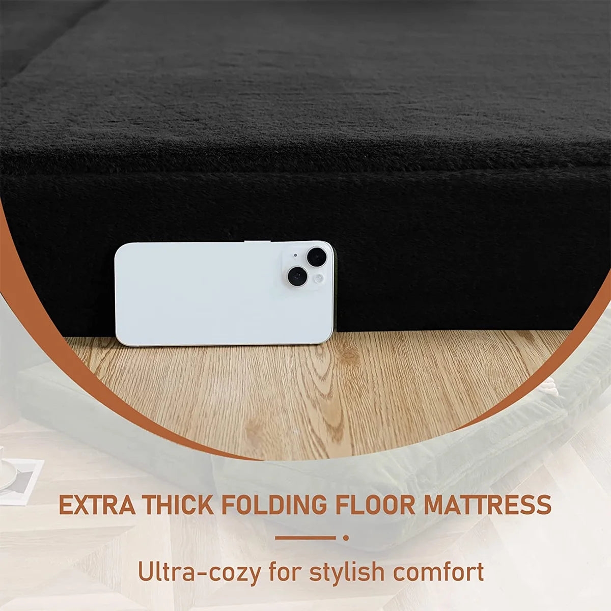 Folding Sofa Bed,Extra Thick and Long Fluffy 4 Position Convertible Flip Lounge Chair,Foam Filling Folding Matress Sofa Bean Bag with Washable Cover,Grey,39x95 Inch
