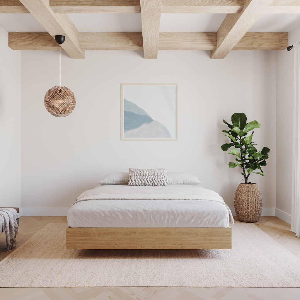 Nexera Full Size Platform Wood Bed Frame, Walnut