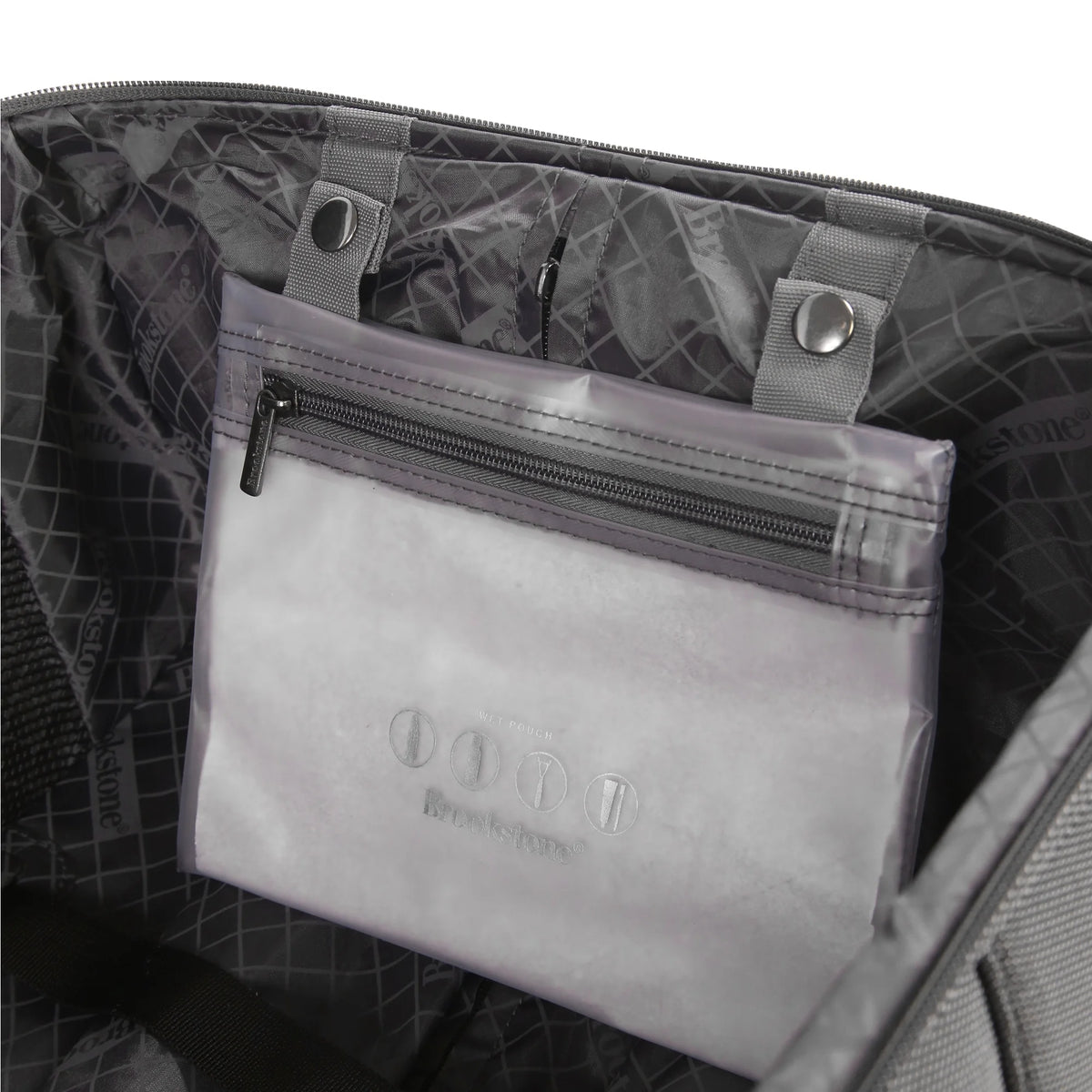 Brookstone Harbour 22" Softside Carry-on Spinner Luggage - Dark Charcoal