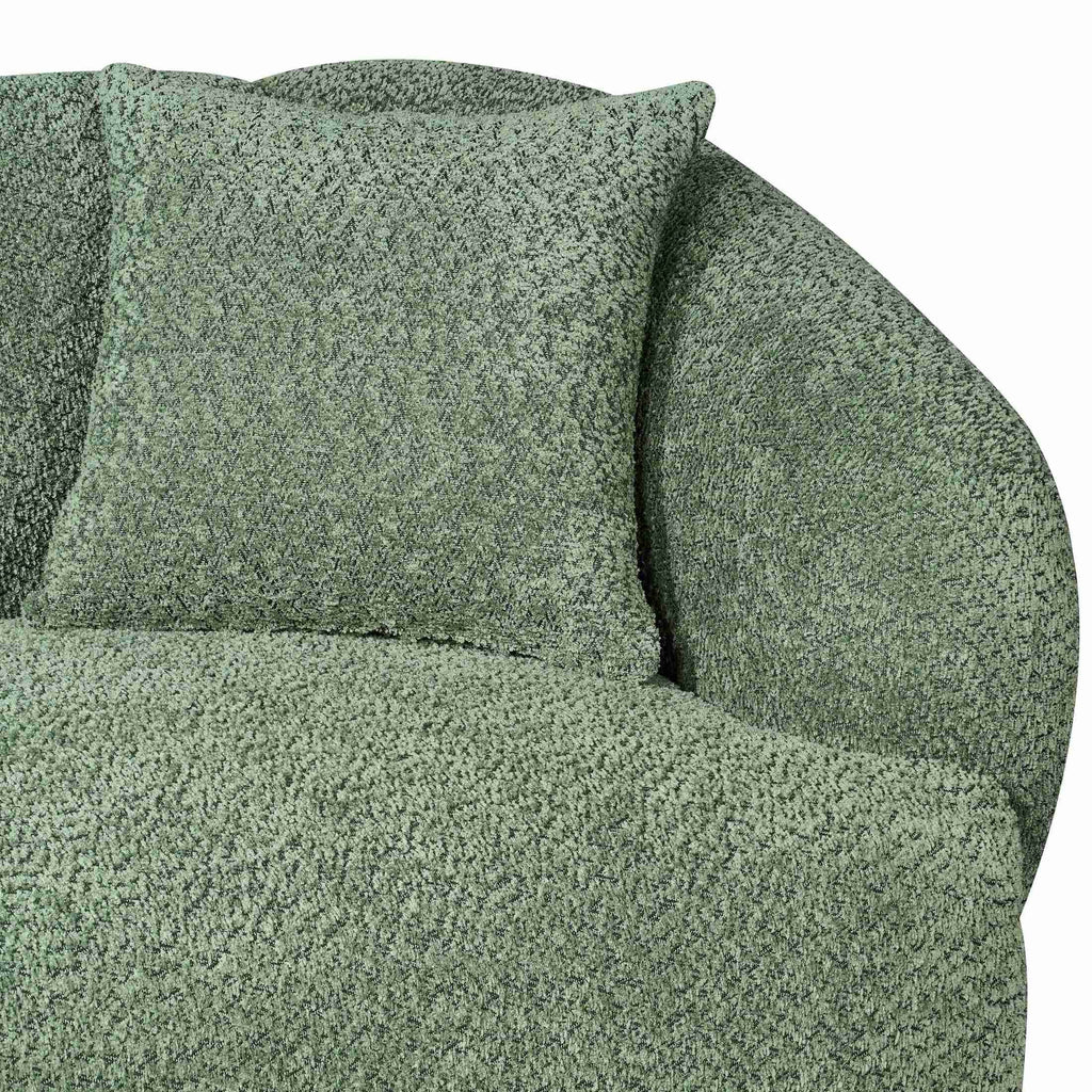 Christopher Knight Home 98.5" Curved Contemporary 3-Seat Sofa with Upholstered Plush Seating, Beige