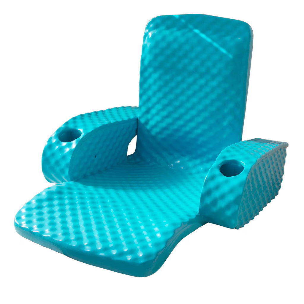 TRC Recreation Baja Folding Armchair Swimming Pool Float, Tropical Teal
