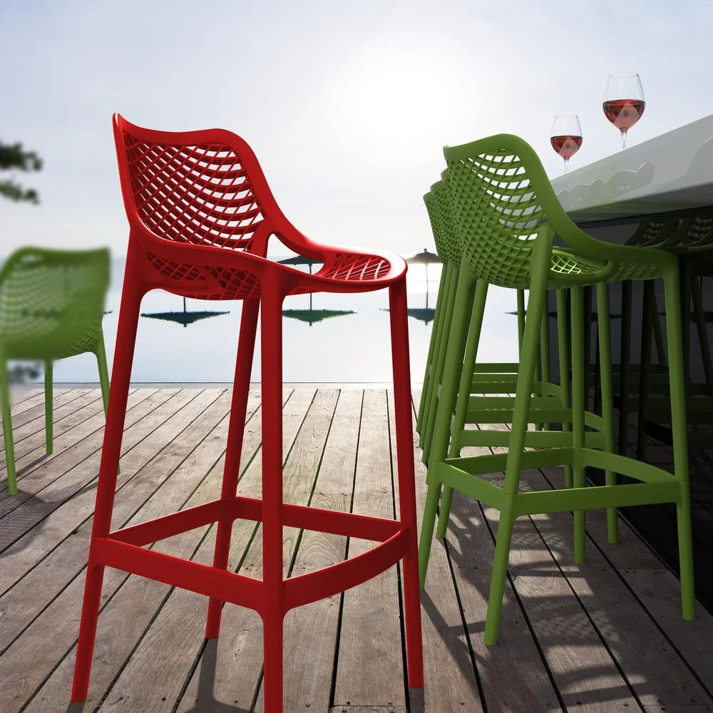 Compamia Air Patio Bar Stool in Black