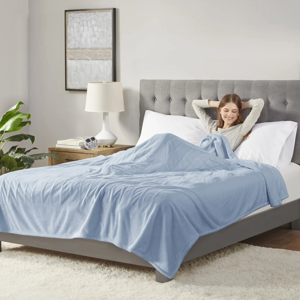 Serta Gray Polyester  Electric Blanket, Queen