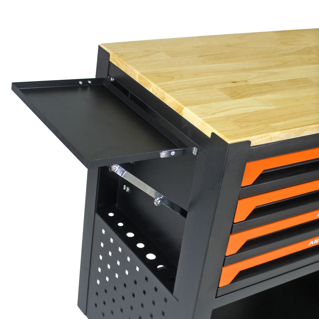 Aukfa 30 inch Mechanic's Tool Cart, 700 LB Capacity 4-Drawer Tool Chest on Wheels for Garage, Black
