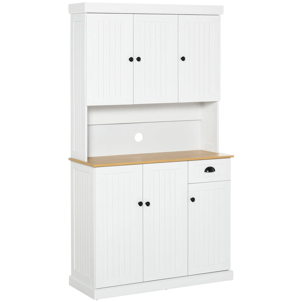 HomCom 71" Kitchen Pantry Storage Cabinet Microwave Oven Stand with Storage