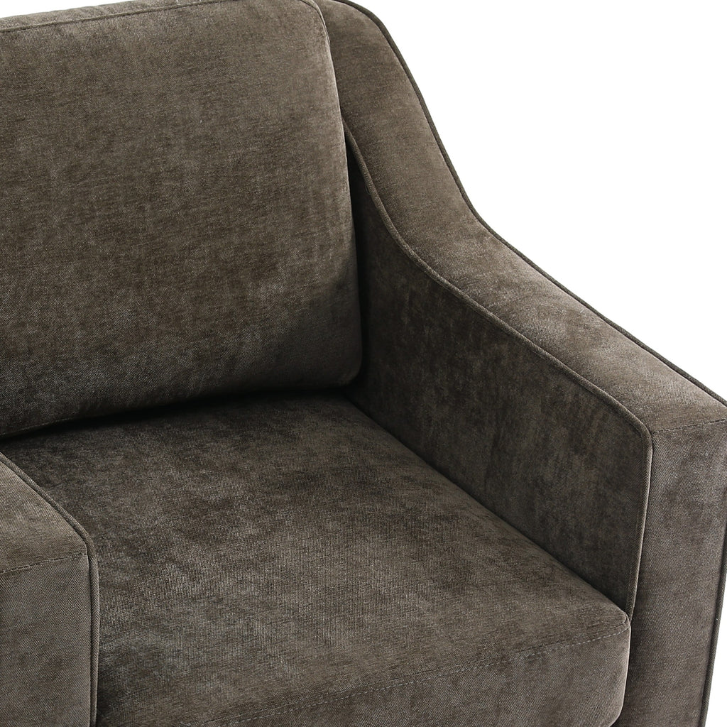 Swivel Accent Chair for Living Room, Modern Upholstered Barrel Arm Chair with Plump Back Pillow, Comfy Club Sofa Reading Chair for Adults (Chenille Navy, Set of 1)