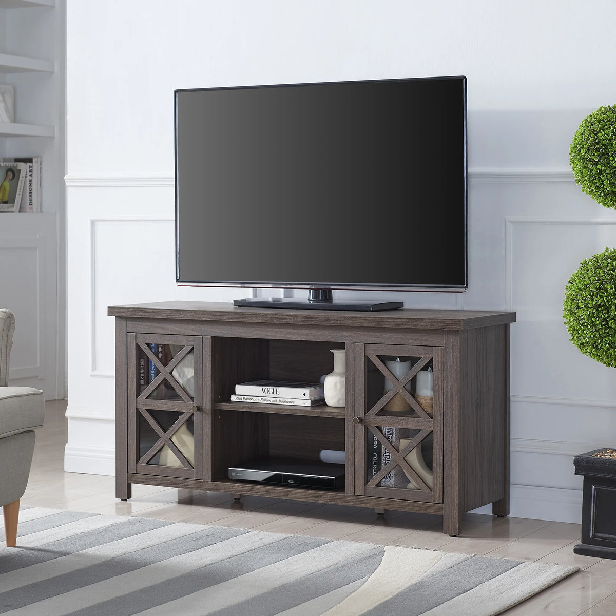 Evelyn&Zoe Colton TV Stand for TV's up to 55", White