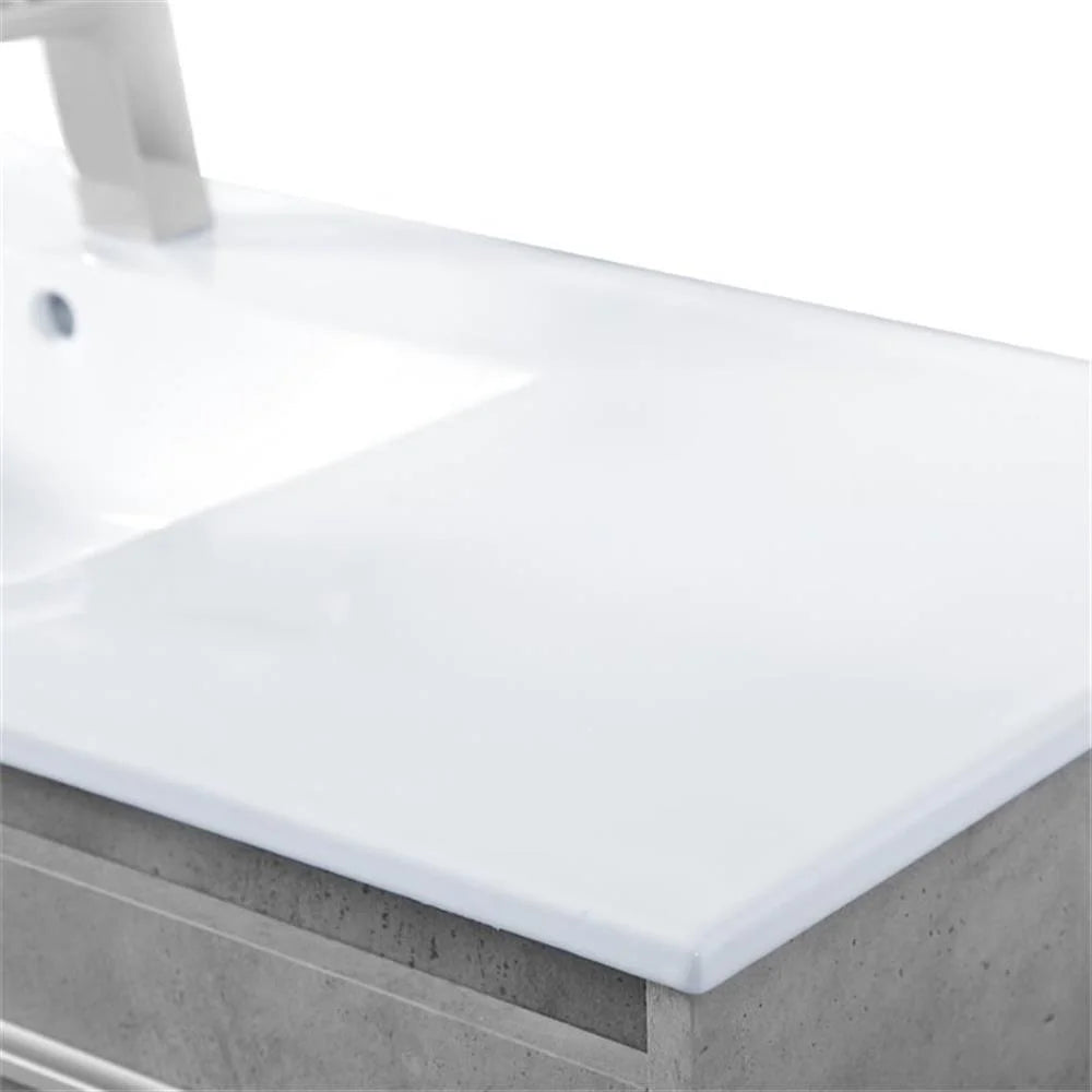 Elegant Kitchen and Bath 48 Inch  Single Bathroom Floating Vanity In Concrete Grey