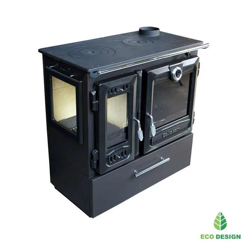 Multifunctional Wood Burning Cast Iron Stove with Oven 3D Box Cooking Baking Heating Stove Suitable For Tiny House and Farm House