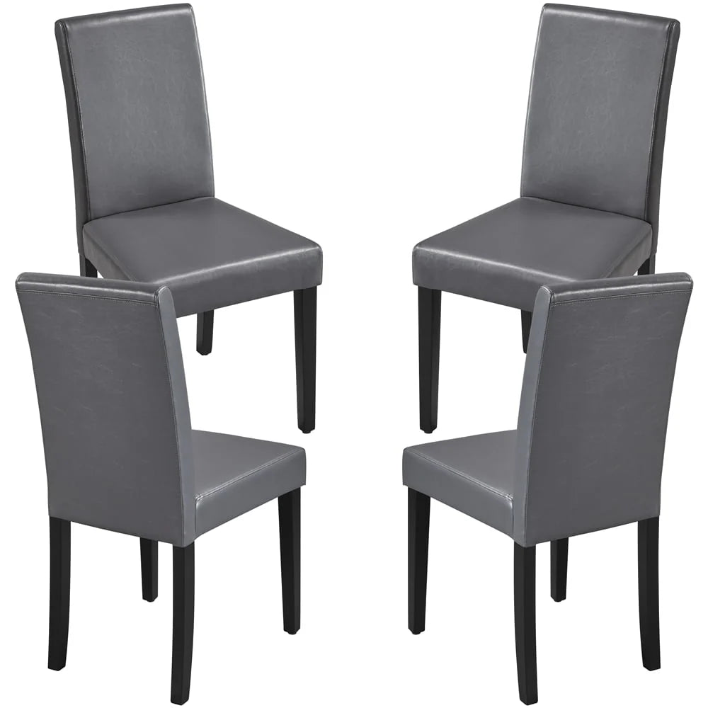 Topeakmart Dining Chair, Set of 4, Brown