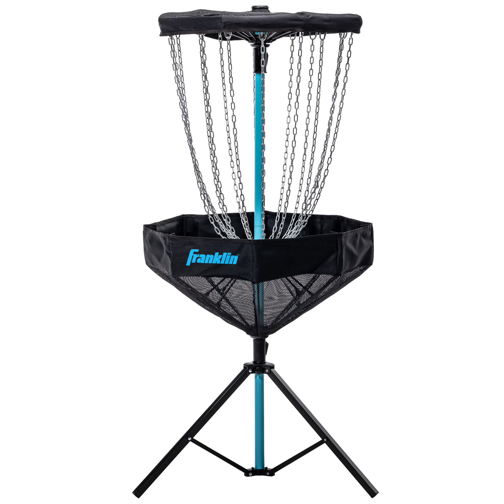 Franklin Sports Disc Golf Basket - PDGA Approved - Elite Portable Disc Golf Target Basket Set with Premium Metal Chains + Canvas Basket - Disc Golf Equipment + Hole Stand