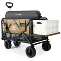 Collapsible Double Decker Wagon, Heavy Duty Foldable Wagon with All-Terrain Big Wheels, Beach Wagon for Camping, Sports, Shopping, Garden��