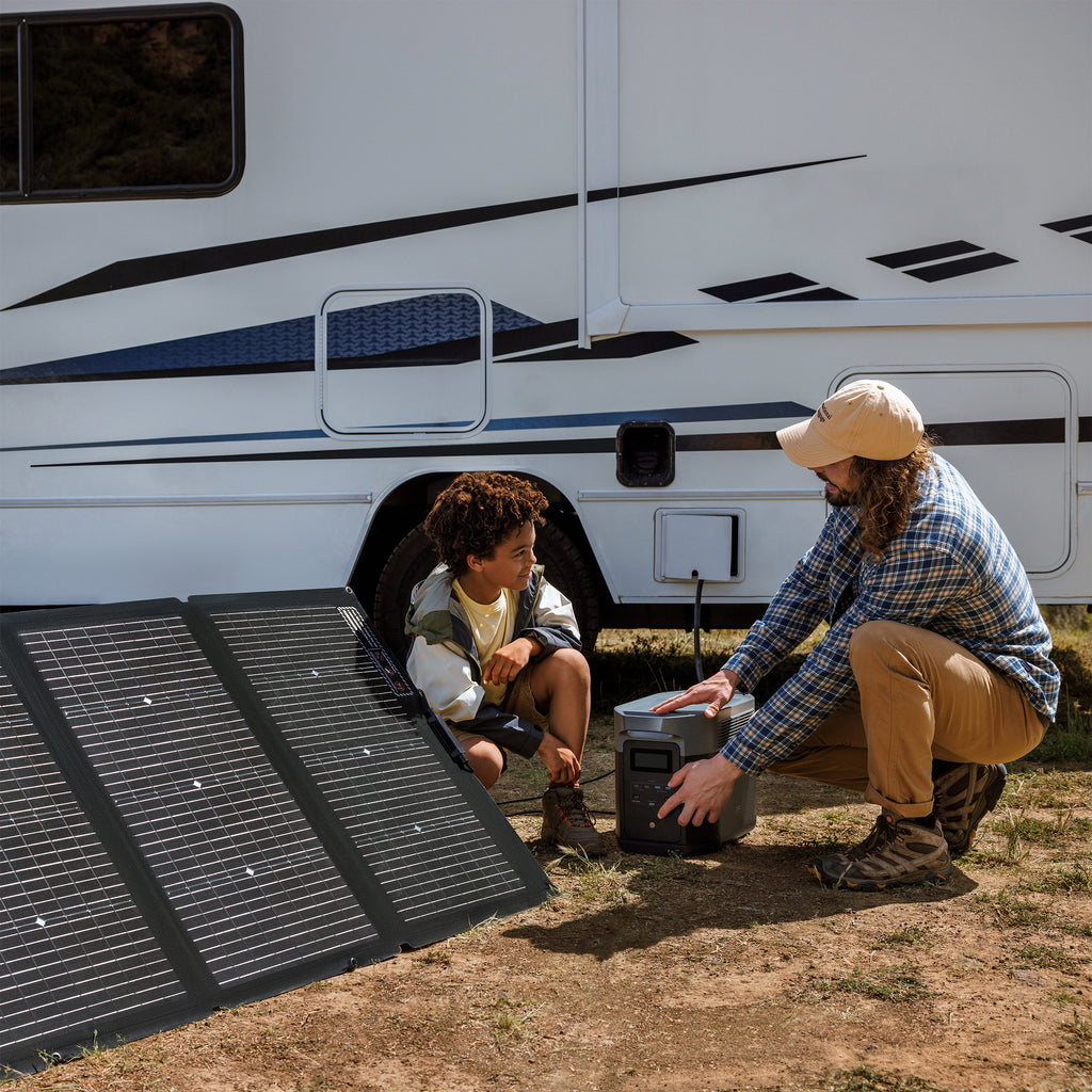 EcoFlow DELTA 2 Max Portable Solar Generator Combo with 2-piece 220W Solar Panel