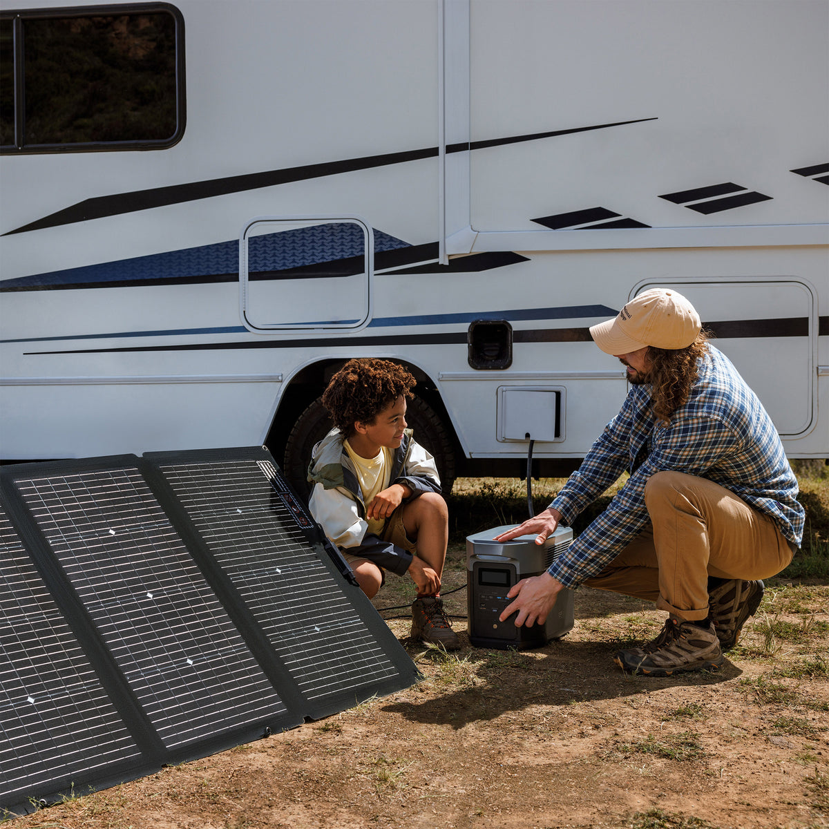 EcoFlow DELTA 2 Max Portable Solar Generator Combo with 2-piece 220W Solar Panel