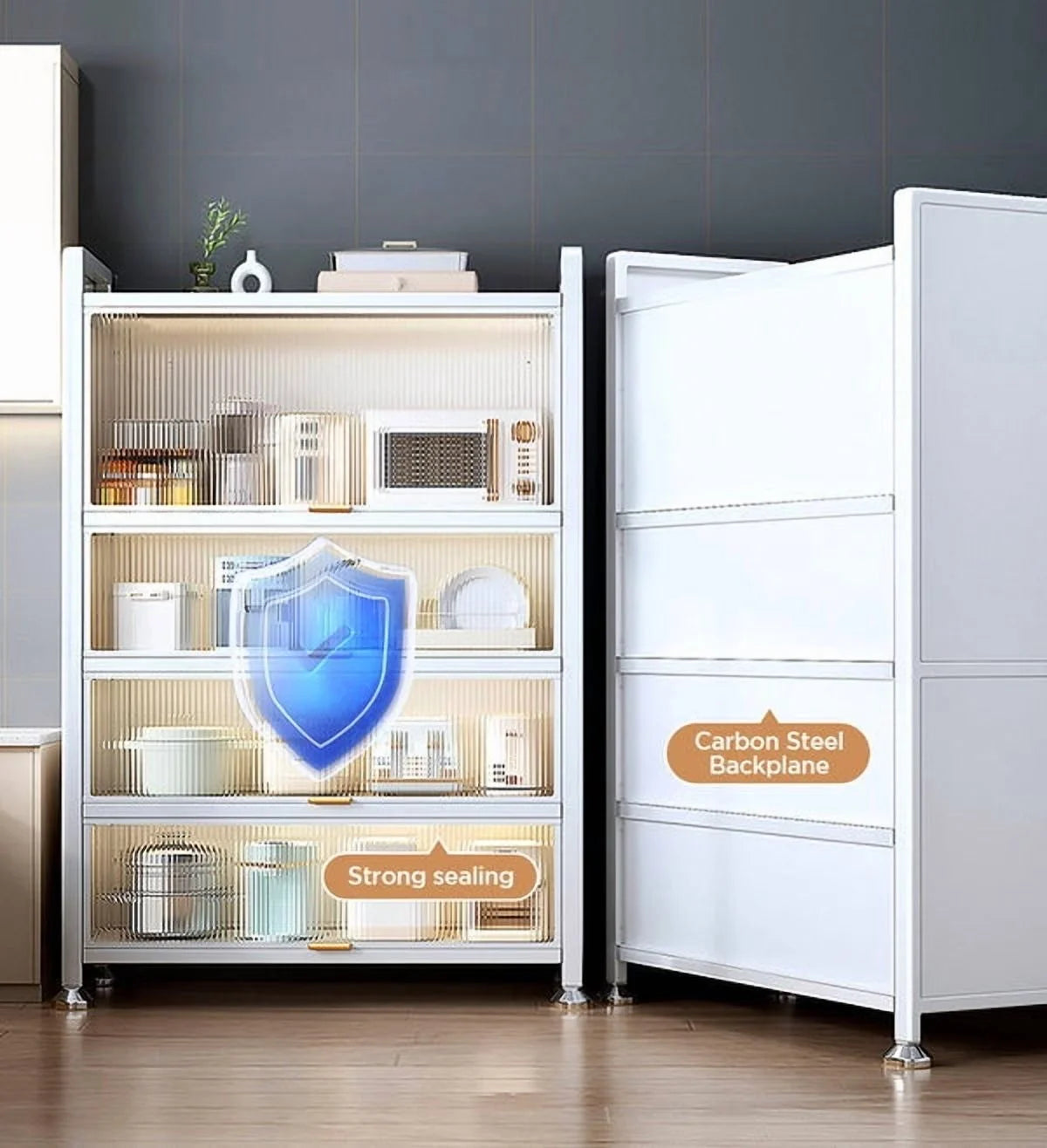 Joybos Upgraded Larger Heavy Metal Kitchen Storage Cabinet
