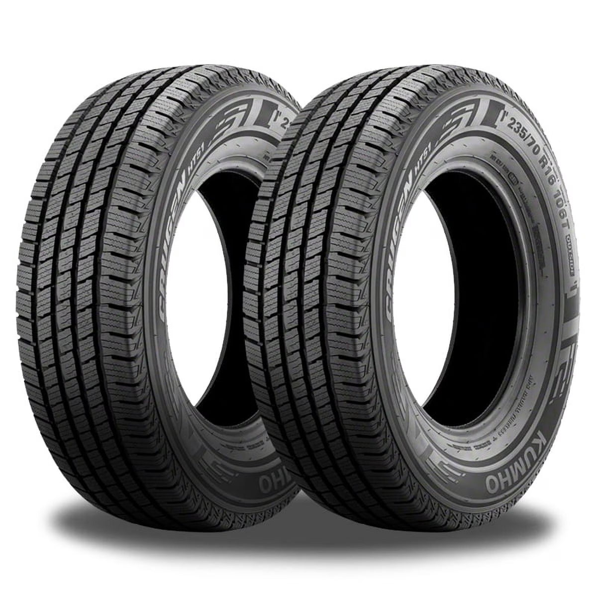 2 Kumho Crugen HT51 P 235/70R15 102T All Season Tires 70000 Mileage, 3PMSF Rated 2205813 / 235/70/15 / 2357015