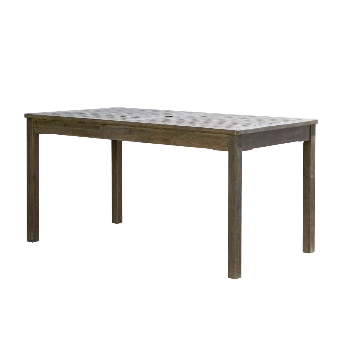 Outdoor Tables Caladesi Grey-washed Rectangular Farmhouse Wood Patio Dining Table for 6 Seaters,Patio Tables