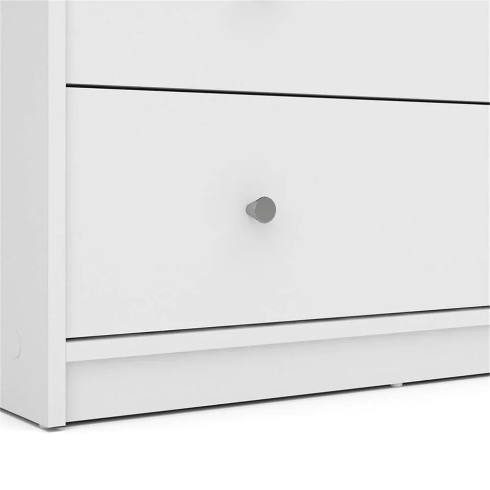 Pemberly Row 4 Pieces Set of Modern Wood Bedroom Furniture in White Finish