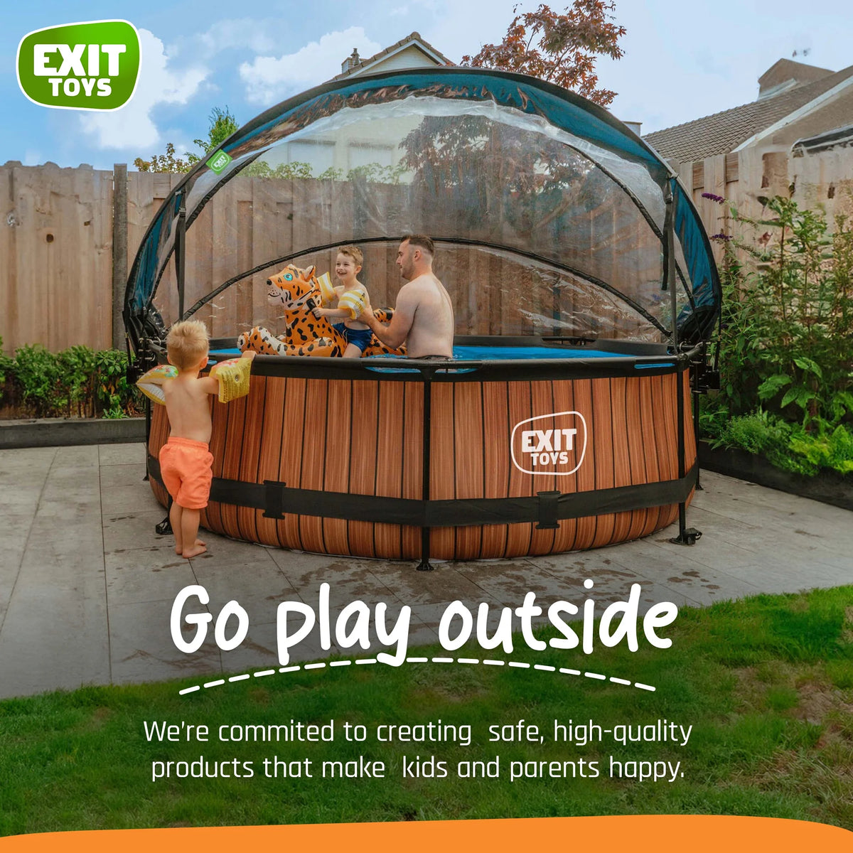 EXIT Toys UV Resistant Pool Covers, PVC Transparent, 104" x 104" x 55"