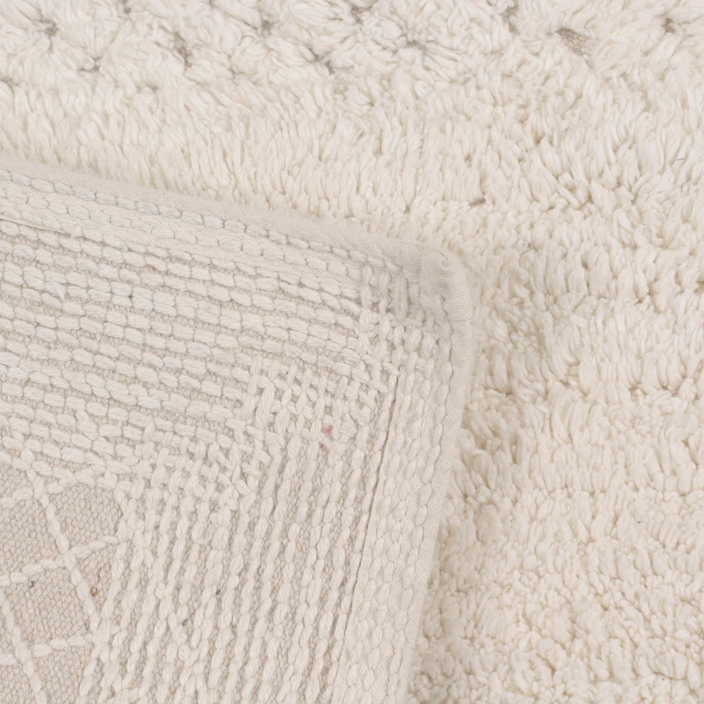 Home Weavers Inc Classy Bathmat Collection 100% Cotton Non-Slip Bathroom Rug Set, Machine Washable Bath Rug, 5 Piece Bath Mat Set with Contour Ivory