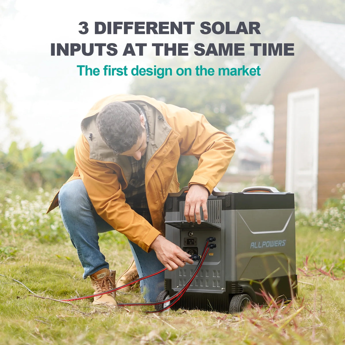ALLPOWERS R4000 Portable Solar Generator Kit, 100W Monocrystalline Flexible Solar Panel with 3600 Watt 3600Wh LiFePO4 Portable Power Station, for Camping, Home Backup, RV,  [Shipping Separately]