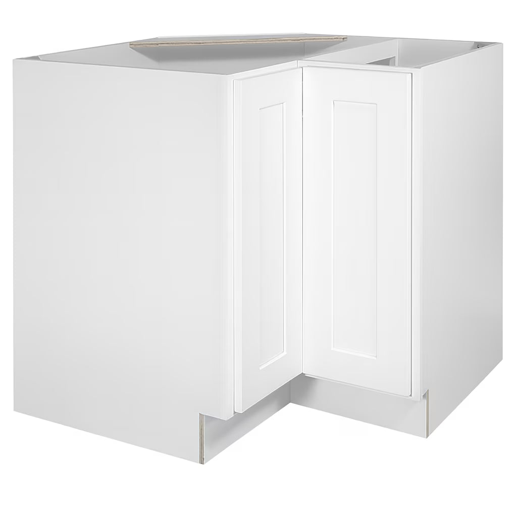 Design House Brookings 36" x 34.5" Solid Wood Ready to Assemble Lazy Susan Kitchen Cabinet, Sherwin Williams? White