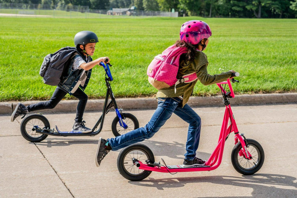 Mongoose Expo Scooter. 12-inch wheels. ages 6 and up. grey
