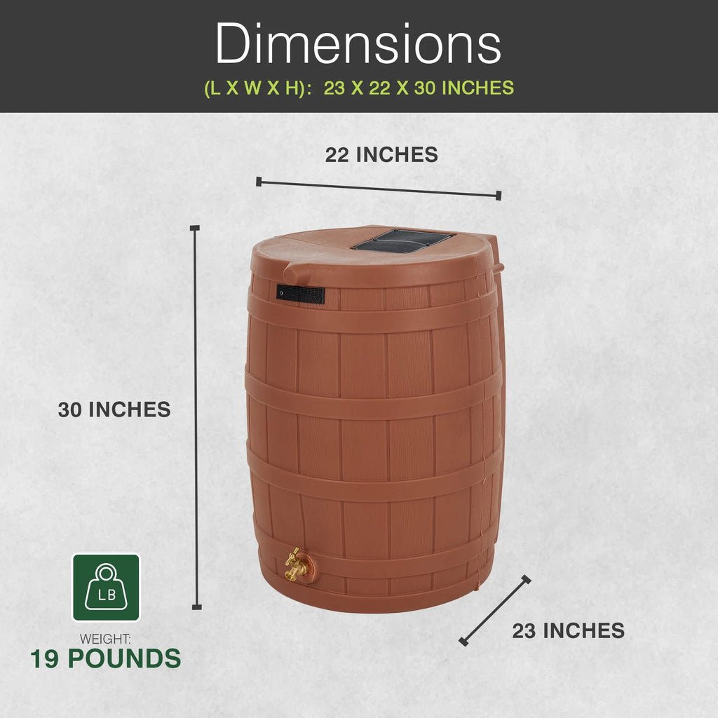 Good Ideas Rain Wizard Rain Storage Collection Rain Barrel 50-Gallon