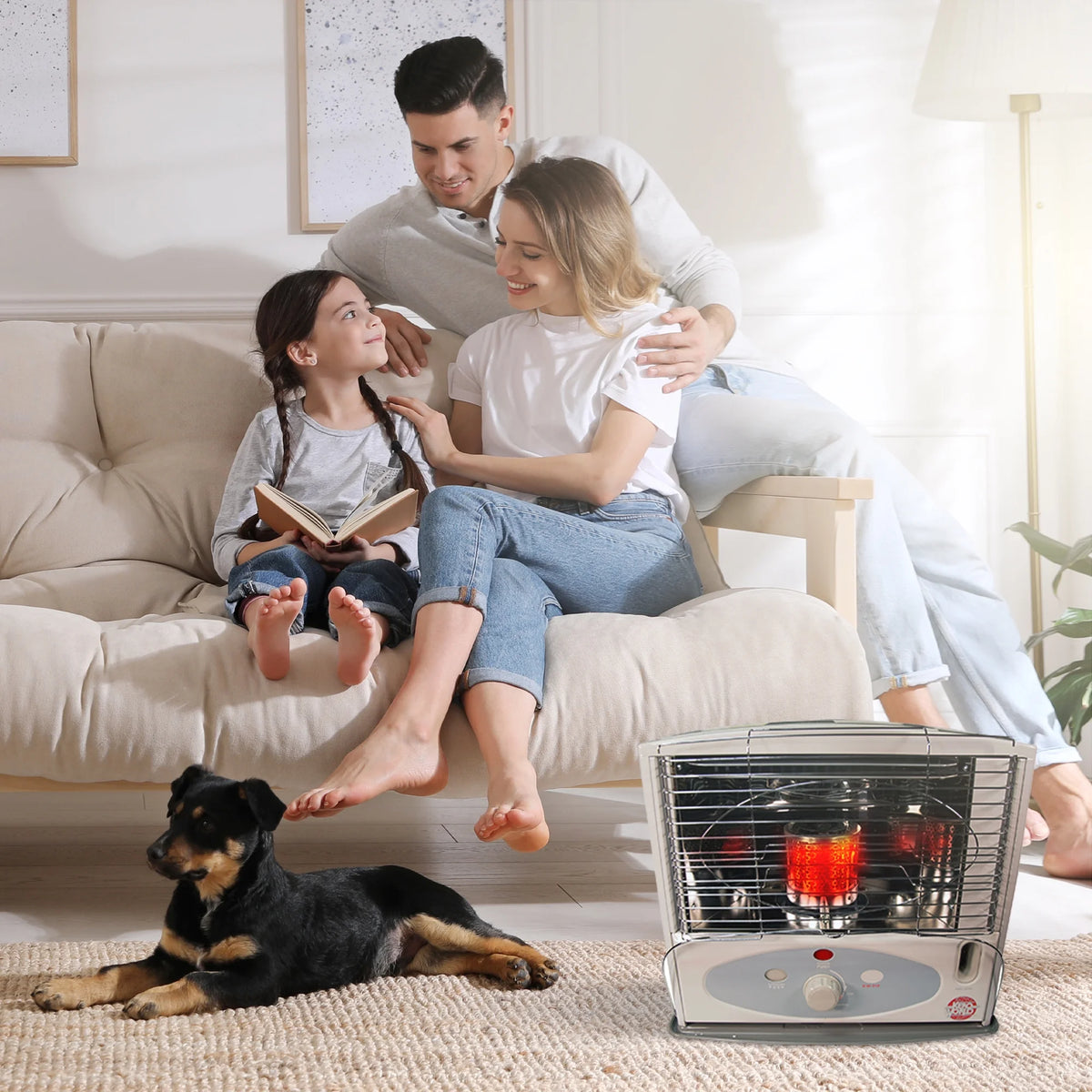 Kero World 10,000 BTU Kerosene Wick Heater with Sure-Seat Chimney System