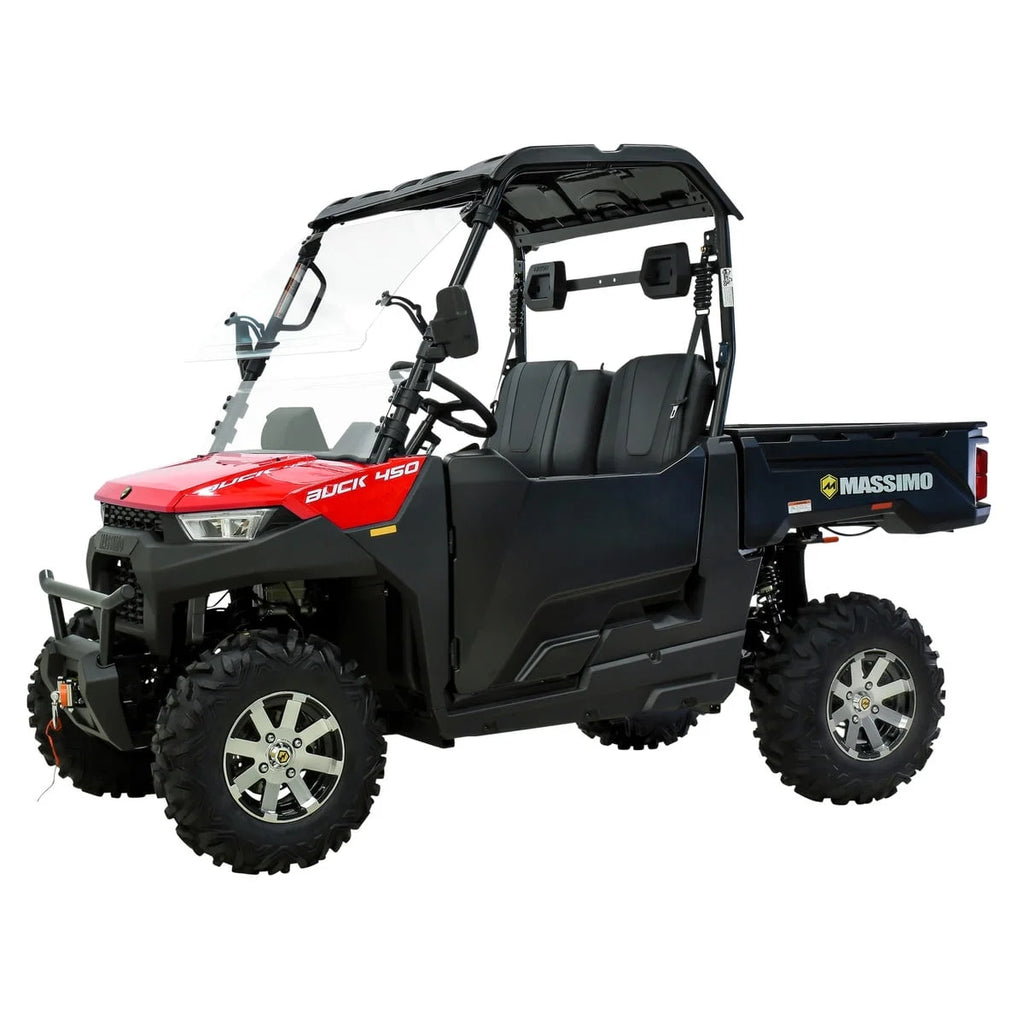 Massimo Buck 450 Side by Side UTV, EFI, 4 Stroke, 325cc, 25.5 HP, 4X4, 3000lb Winch - Red