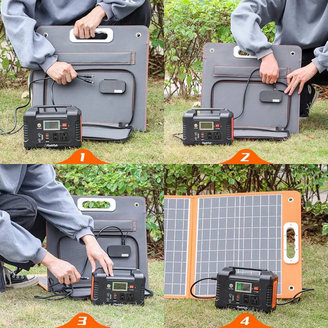 Flashfish 200W Portable Power Station, 40800mAh Solar Generator, Portable Generator for Camping Travel Emergency