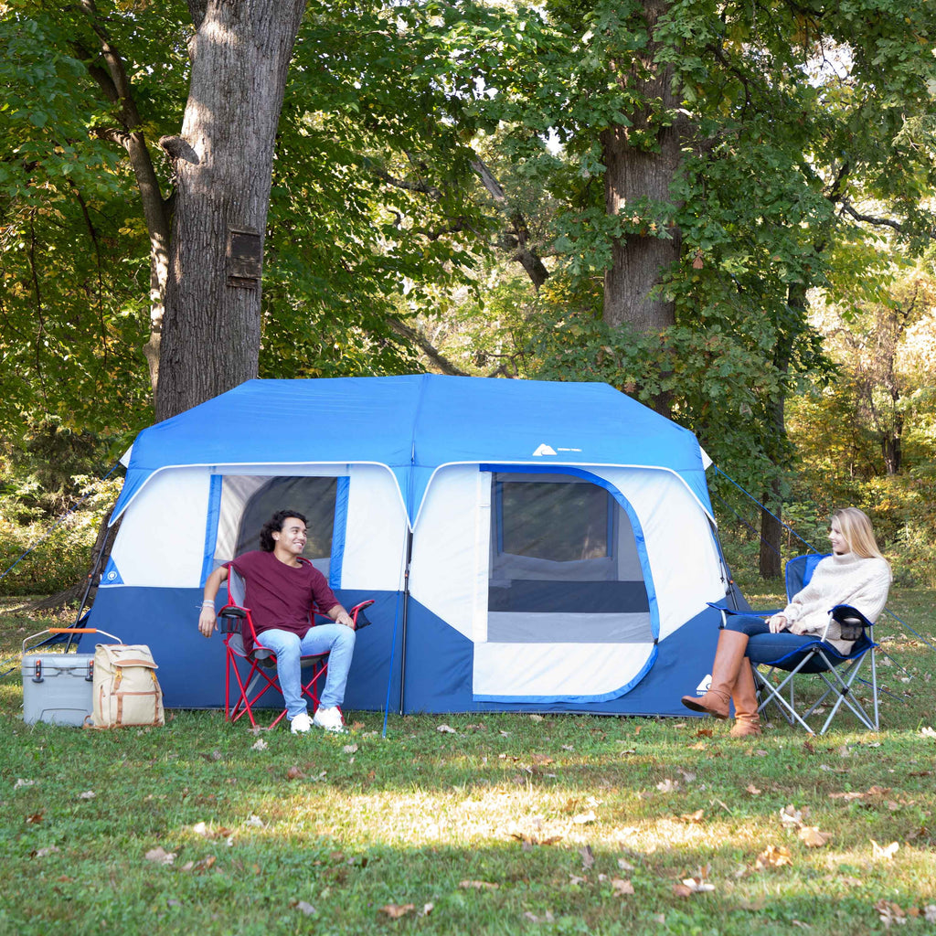 Ozark Trail 13' x 9' 8-Person Cabin Tent with LED Lighted Poles, 32 lbs