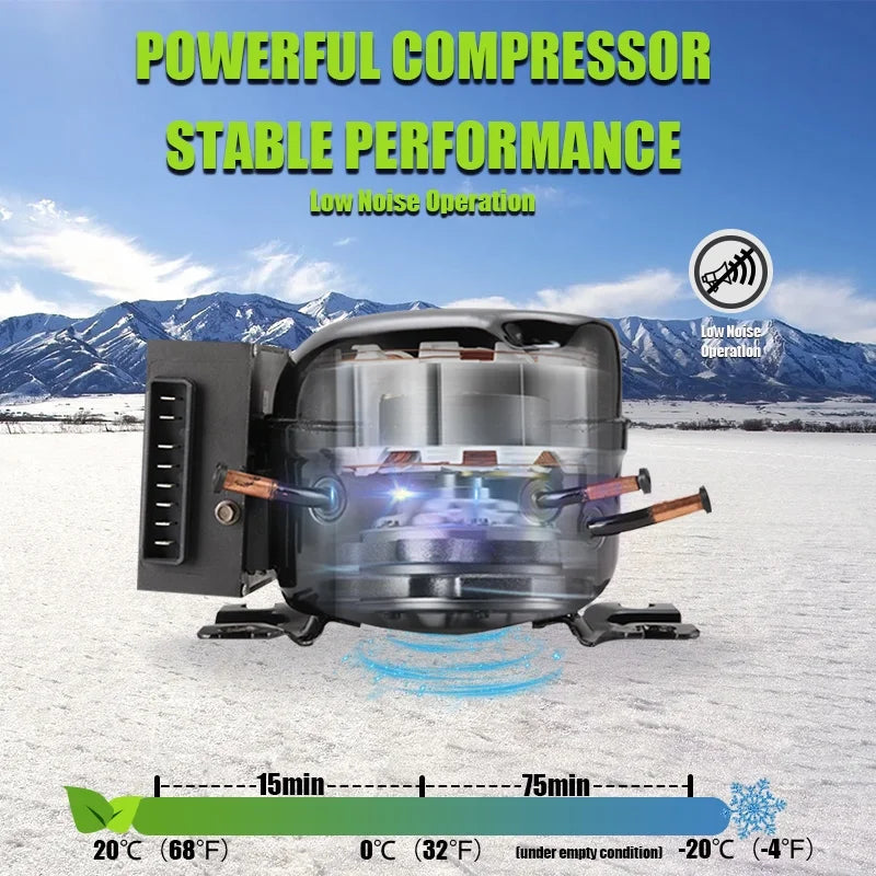 Alpicool CF55 Portable Refrigerator 12 Volt Car Freezer 58 Quart(55 Liter) Vehicle, Car, Truck, RV, Boat, Mini fridge freezer for Driving, Travel, Fishing, Outdoor -4��F to 68��F