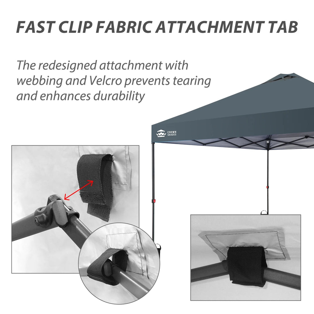 CROWN SHADES 8x8 Pop Up Canopy with One Push Setup Easy Outdoor Sun Shade for Events Parties Camping Forest Green
