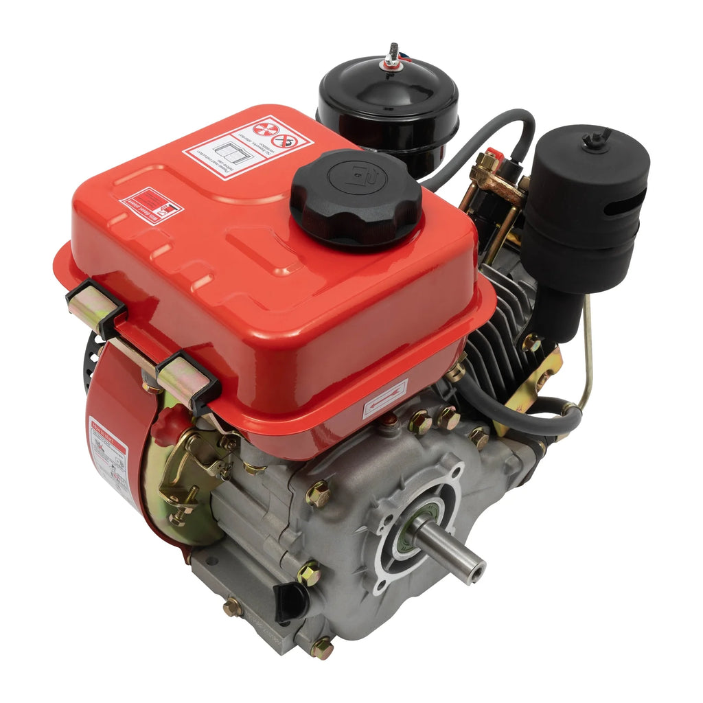 Peakora 4-Stroke 3-Horsepower Single-Cylinder Diesel Engine Recoil Start System Diesel Motor for Go Cart Mini Bike Chipper Log Splitter Lawn Mower Cement Mixer (Red)