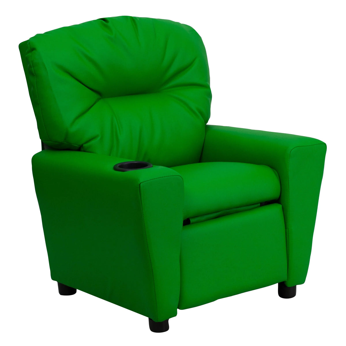 Lancaster Home Contemporary Kids Recliner with Cup Holder Brown Microfiber